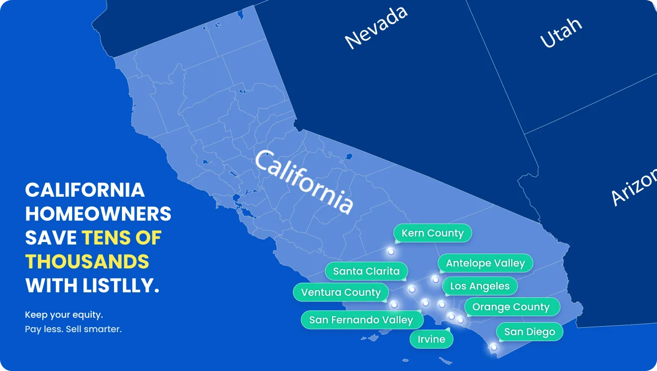 Listlly listing flow: enter your address, see your savings, list on the MLS for 1%
