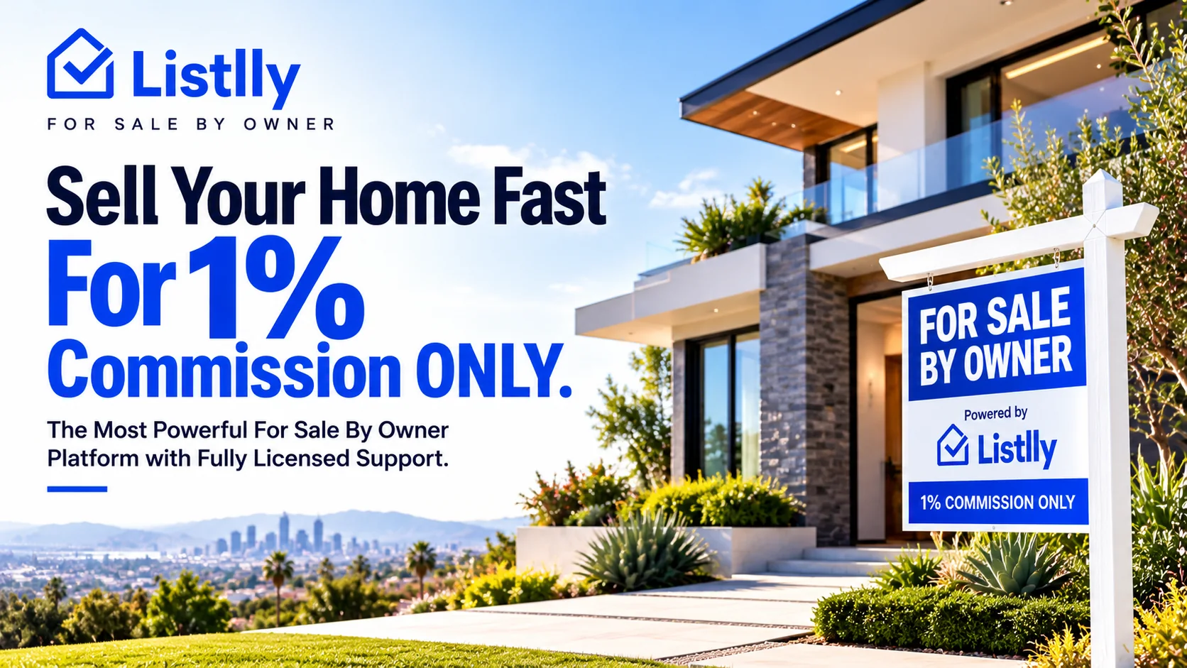 Sell Your Home Fast for 1% Commission Only
